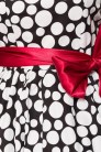 Strapless Polka Dot Retro Dress with Wide Belt (105537) - цена