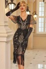 Элегантное платье Gatsby с рукавами-крылышками (105588) - материал