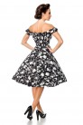 Цветочное платье с коротким пышным рукавом (105550) - цена