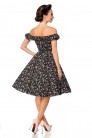Цветочное ретро-платье с открытыми плечами (105551) - цена
