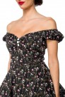 Цветочное ретро-платье с открытыми плечами (105551) - материал
