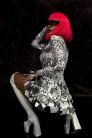 Selina White Futuristic Mirror Bodysuit Dress (1292462) - 5