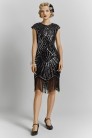 Elegant Black Flapper Dress with Sequins X5532 (105532) - материал