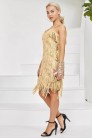 Блестящее платье с бахромой Sabrina Gold (105586) - 6