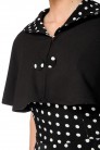 Polka Dot Swing Dress with Shawl (105584) - оригинальная одежда