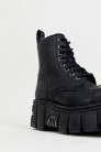 Черные кожаные ботинки на платформе NR4013 (314013) - цена