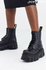 Черные кожаные ботинки на платформе NR4013 (314013) - оригинальная одежда