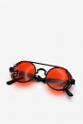 X135 Red Futuristic Cyberpunk Glasses + Pouch (905135) - 7