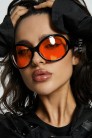 Women's Oval Sunglasses with Red Lens X158 (905158) - 4
