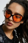 Women's Oval Sunglasses with Red Lens X158 (905158) - 5