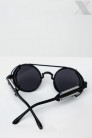 Круглые солнцезащитные очки Grunge Punk черные (905134) - 6