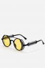 Мужские и женские круглые очки Cyberpunk Futuristic Yellow + чехол (905168) - цена