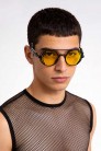 Чоловічі та жіночі окуляри Cyberpunk Futuristic Yellow + чохол (905168) - цена