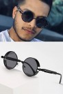 Круглые черные очки в металлической оправе + чехол (905137) - 6