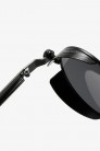 Круглые черные очки в металлической оправе + чехол (905137) - 4