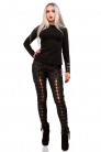 Women's Long Sleeve Top with Lacing and Mesh (102258) - цена