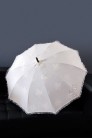 Женский зонт от солнца с вышивкой (кремовый) (402012) - 3