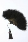 Gatsby 20's Lace Fan with Feathers (410031) - 3
