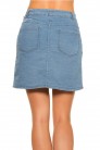 Denim Short Skirt with Press-Stud Fastening KC173 (107173) - материал