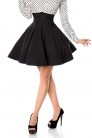 Black Flared High Waisted Skirt (107134) - 4