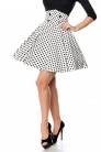 Polka Dot Short Skirt with Corset Belt (107135) - оригинальная одежда