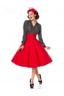 Red Retro Wide Circle Skirt (107131) - 3