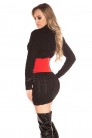 Теплое платье-свитер с высоким горлом и косами (111291) - цена
