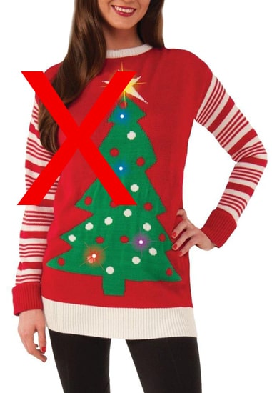 Festive sweater - a good choice for a theme party