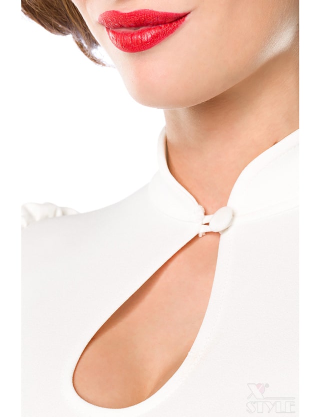 Приталена ошатна блузка в стилі Ретро Belsira