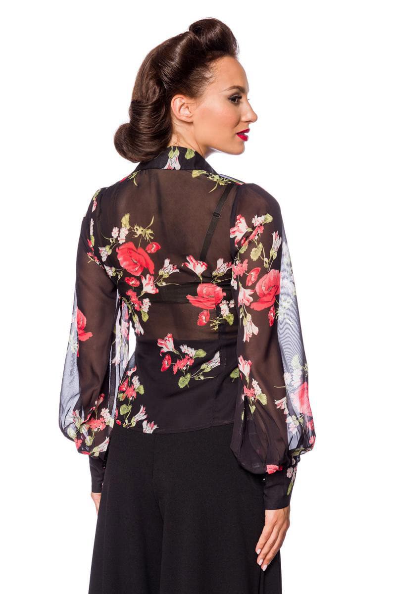 Elegant Chiffon Blouse with Floral Print