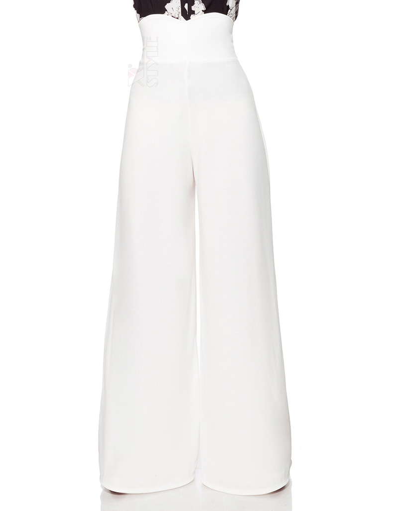 Білі широкі жіночі штани Belsira