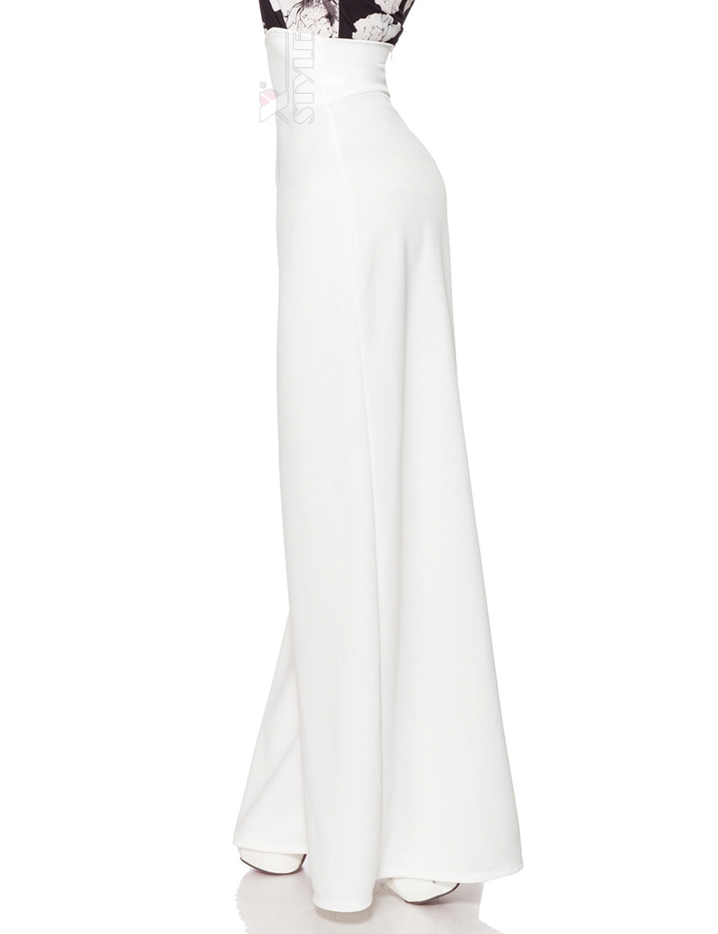 Белые широкие женские брюки Belsira