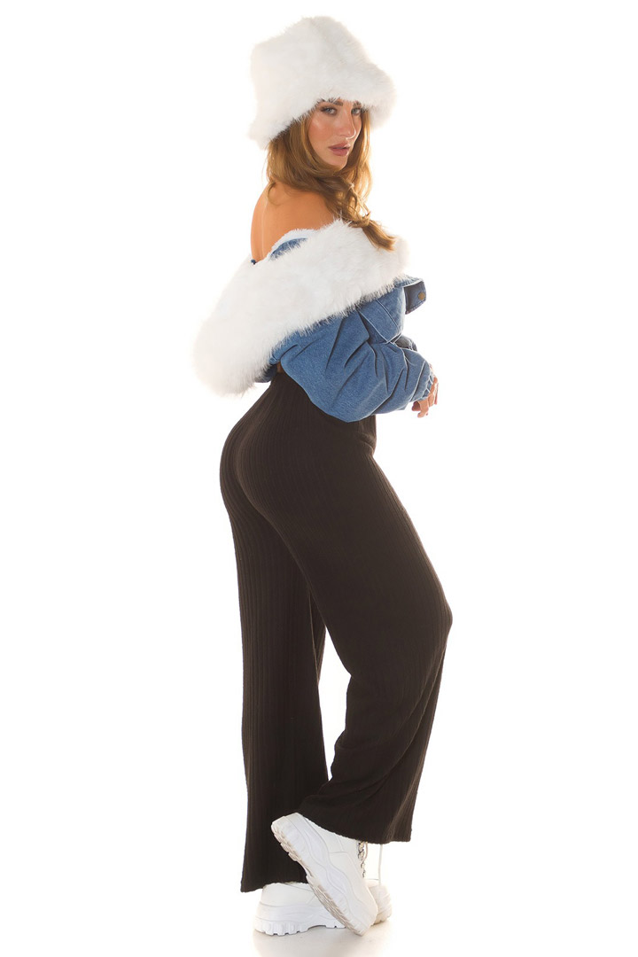 Wide-leg Black Palazzo Pants X8131