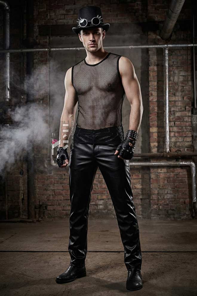 Мужские кожаные брюки