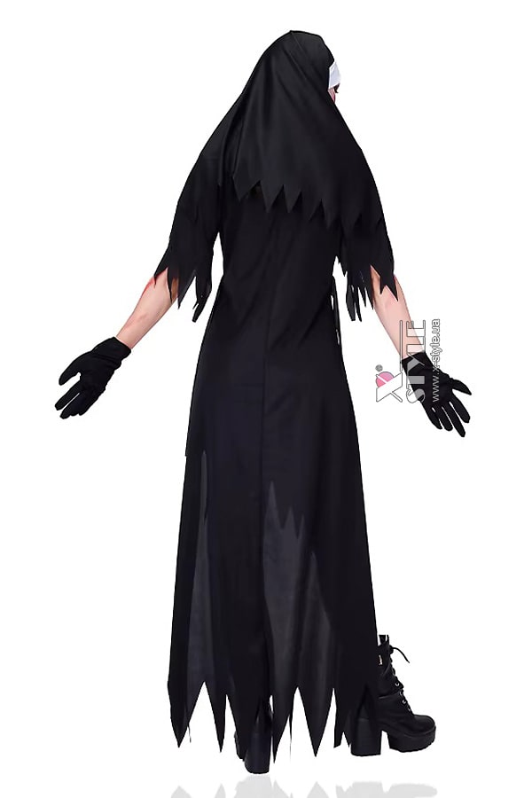 Nun Costume with Gloves and Pendant