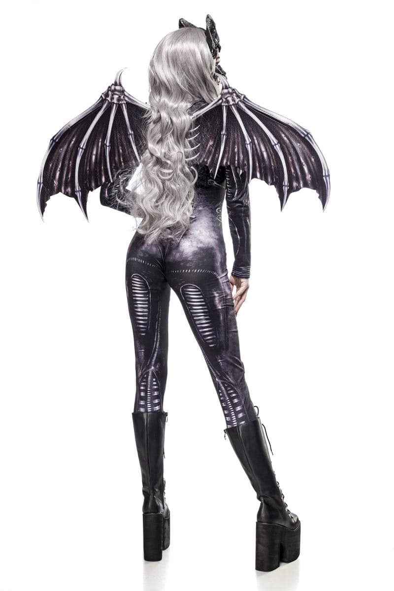Skull Bat Lady Costume (4 in 1)
