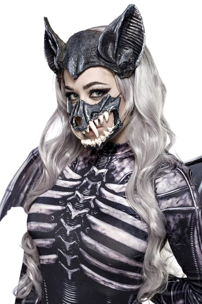 Skull Bat Lady Costume (4 in 1)