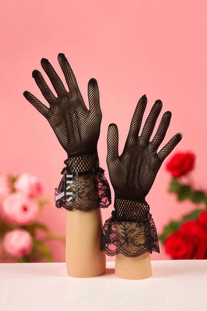 Mesh Gloves with Bows X2212