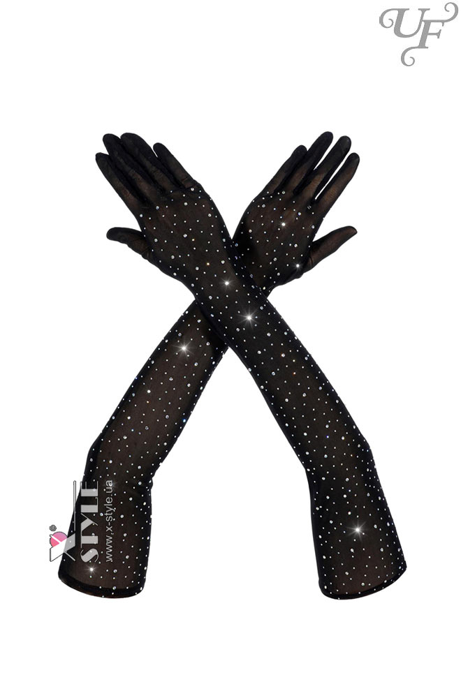 UF-Vintage Rhinestone Gloves (601234)