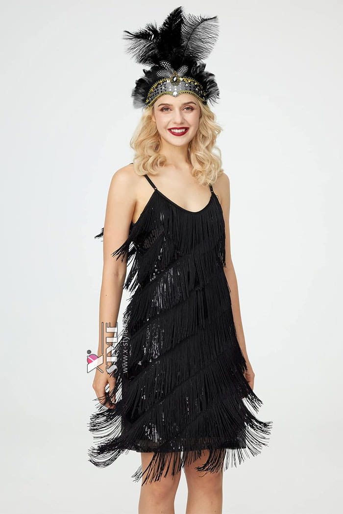 Gatsby Girl Feather Headband