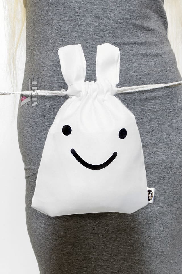 Fabric Bag with Rabbit Ear Handles