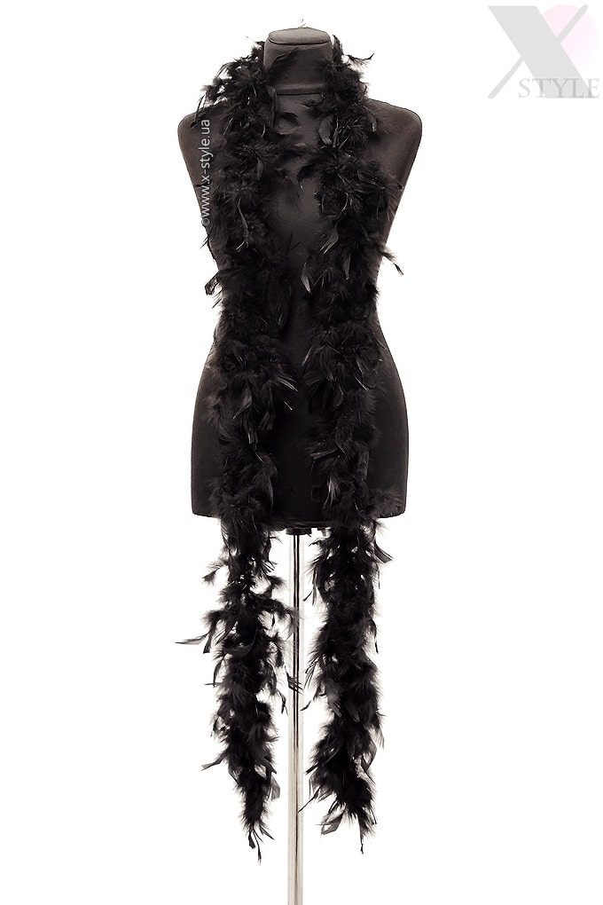 Black Flapper Feather Boa UF4212