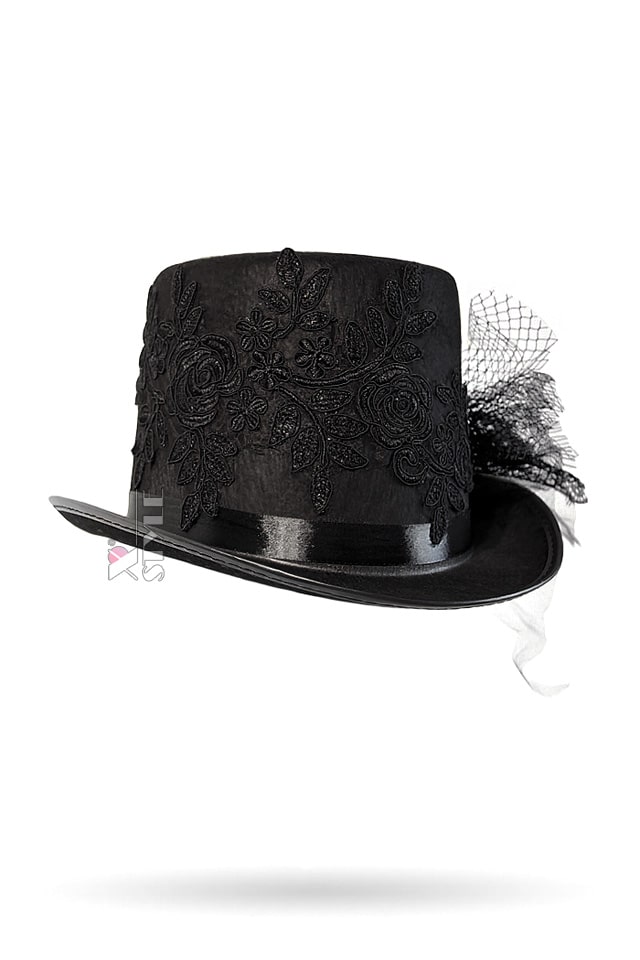 X-Style Women's Hat with Lace and Rhinestones