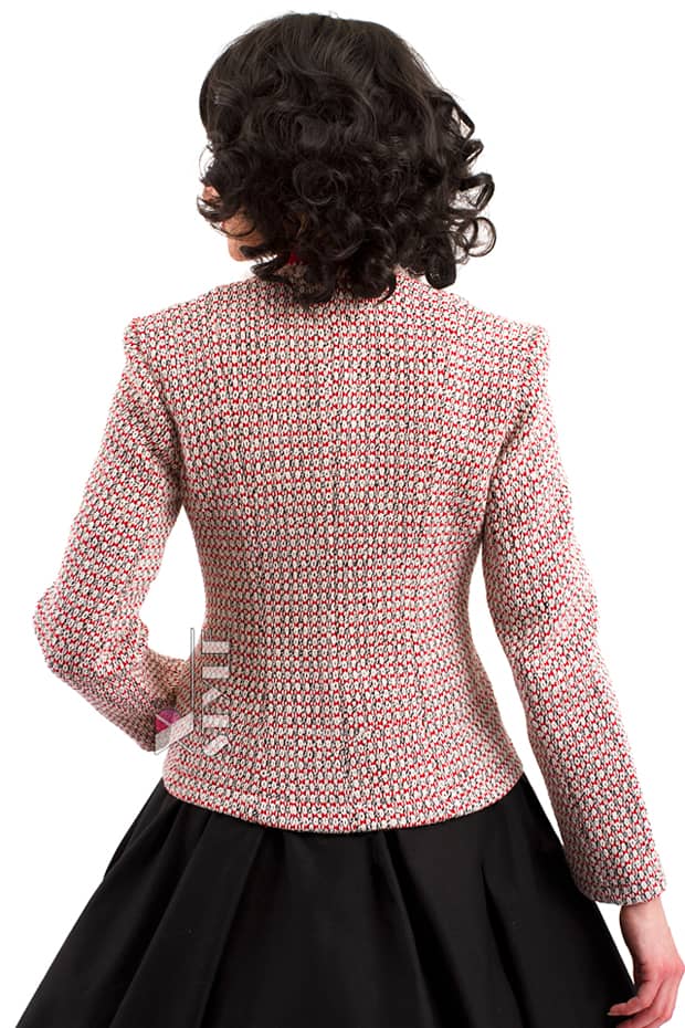 Women's Retro Tweed Blazer Jacket X2116