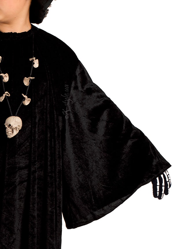 Halloween Children's Black Cape with Wide Sleeves