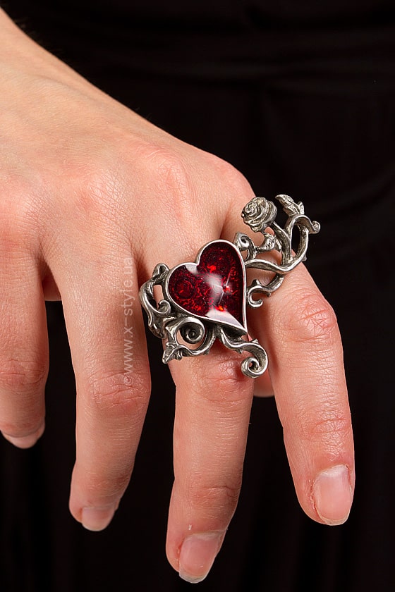 Оловянное кольцо с камнями Swarovski