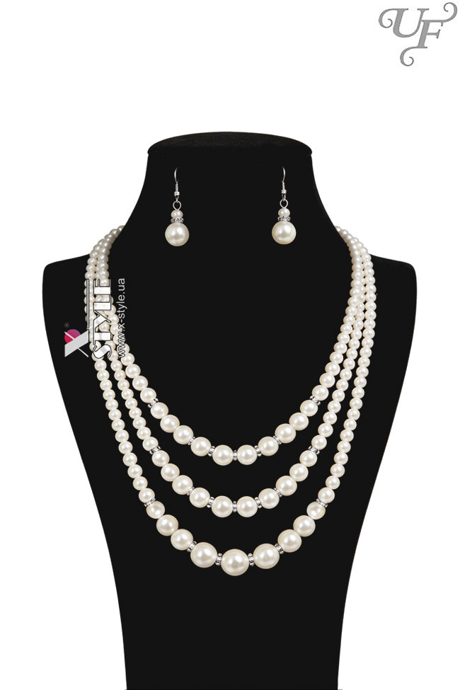 UF-Vintage Pearl Necklace and Earrings (713044)