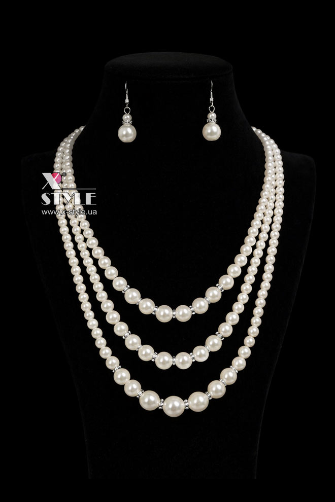 Перлове намисто та сережки UF-Vintage (713044)