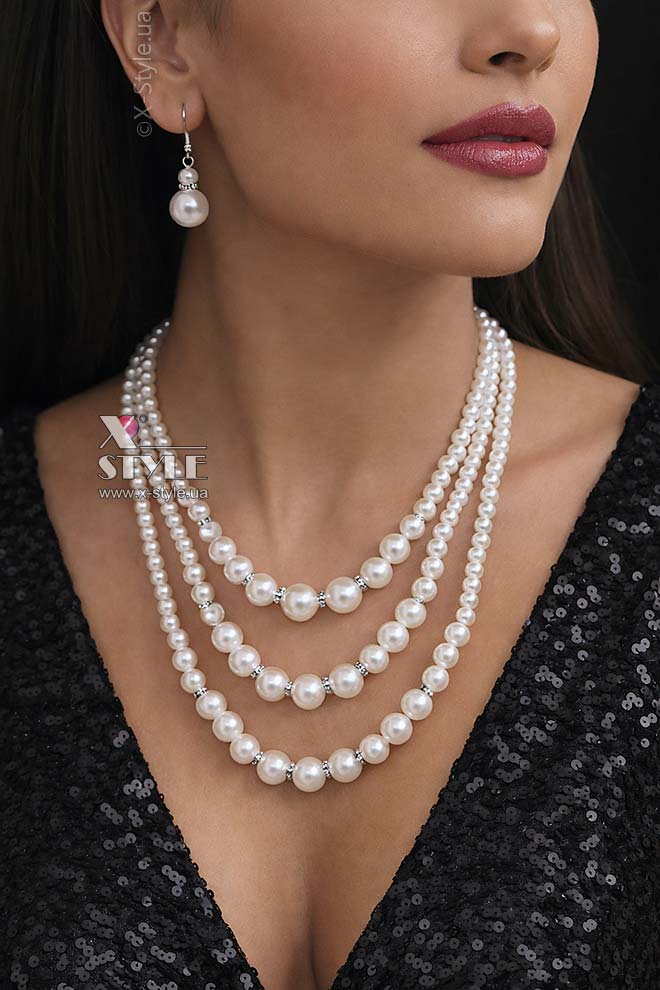 Перлове намисто та сережки UF-Vintage