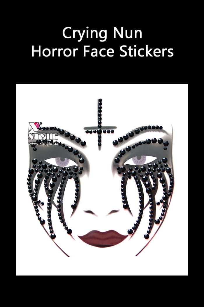 Crying Nun Horror Face Stickers